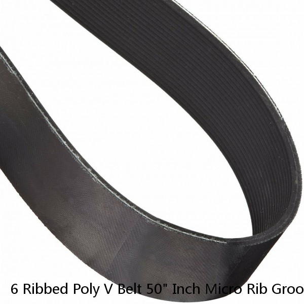 6 Ribbed Poly V Belt 50" Inch Micro Rib Groove Flat Belt Metric 500J6 500 J 6